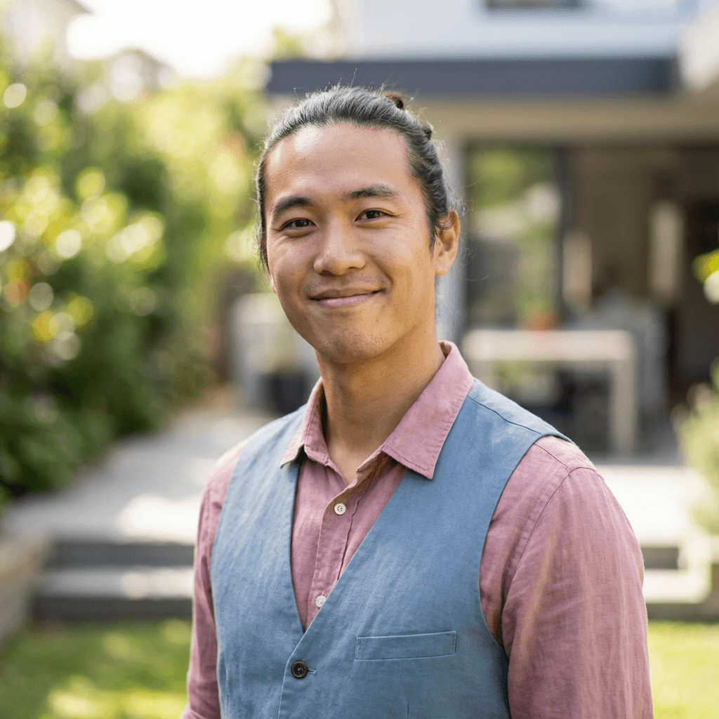 David Chen, professional man in an office environment